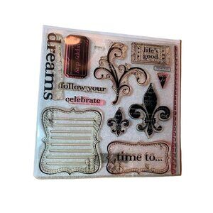 Close To My Heart Sentiments 1711C Premium Clear Cling Stamp Kit D1495 Crafting